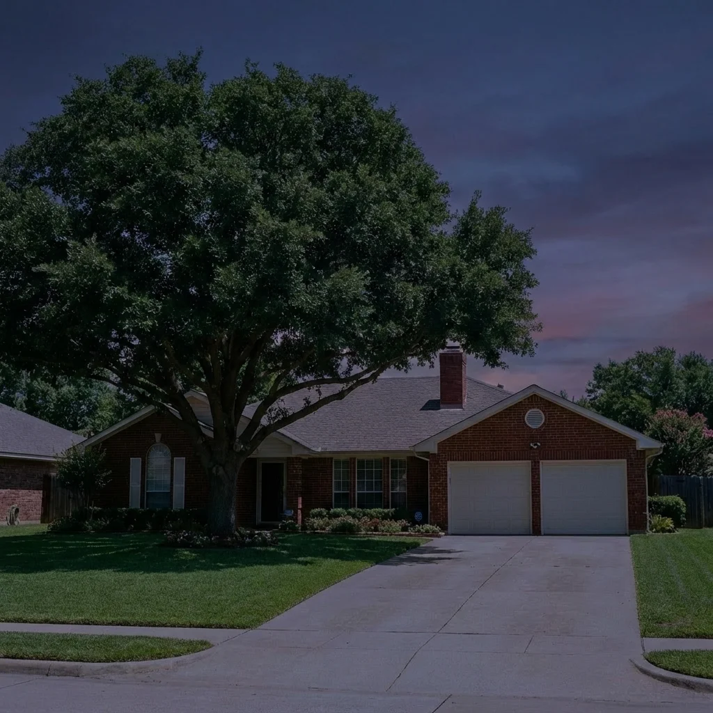 Home without security lighting